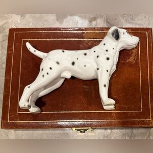 Lefton White and Black Dalmatian Dog Statue